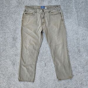 Pendleton Olive Green Khaki Pants Casual Fit 100% Cotton Jeans Mens Size 40x32